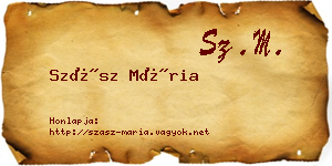 Szász Mária névjegykártya