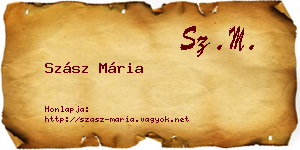 Szász Mária névjegykártya